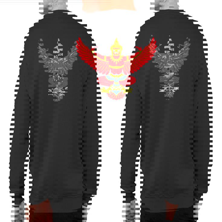 Garuda Emblem Of Thailand Thai Buddha Sabaidee Sweatshirt Back Print