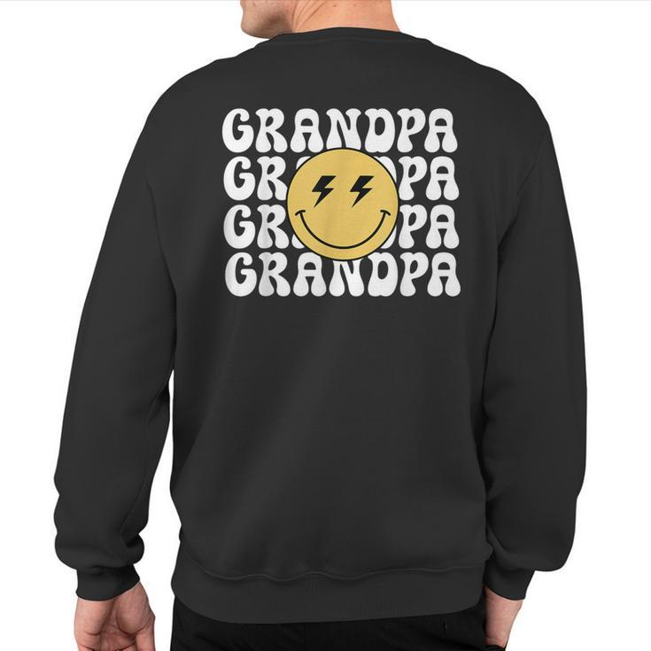 Grandpa One Happy Dude Birthday Theme Family Matching Sweatshirt Back Print