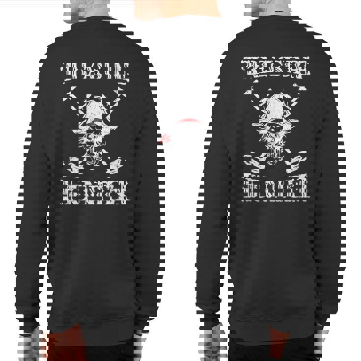Hidden Treasure Hunter Pirate Metal Detector Gold Coins Sweatshirt Back Print