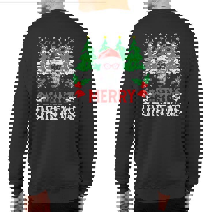 Holiday Xmas Animal Langur Lover Family Merry Christmas Sweatshirt Back Print
