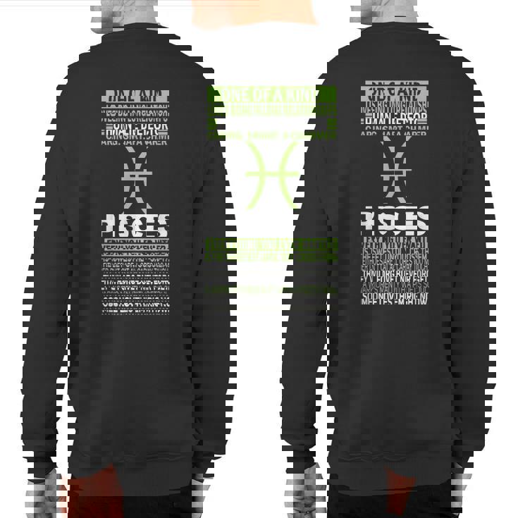I'm A Pisces T And True Birthday Sweatshirt Back Print
