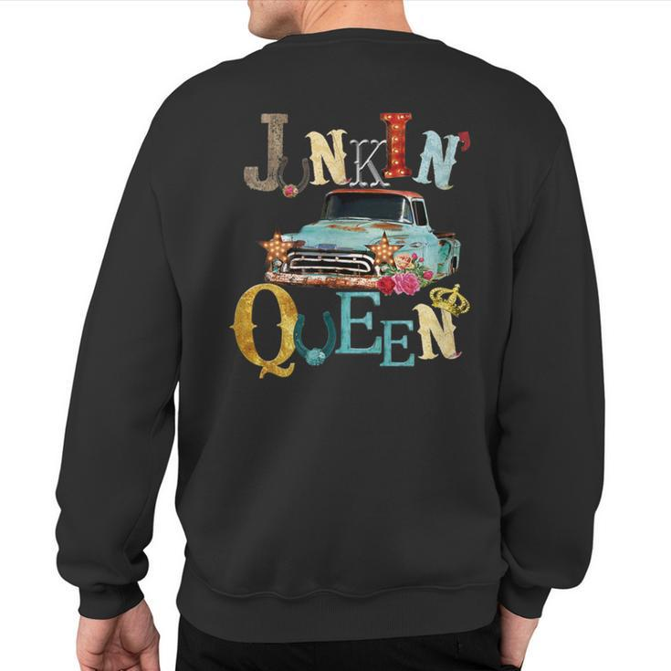 Junking Queen Thrift Queen Americana Truck Funky Junk Sweatshirt Back Print