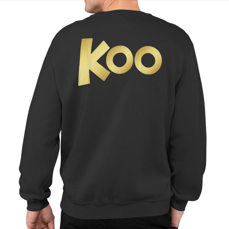Koo Gold Lettering Koo Sweatshirt Back Print