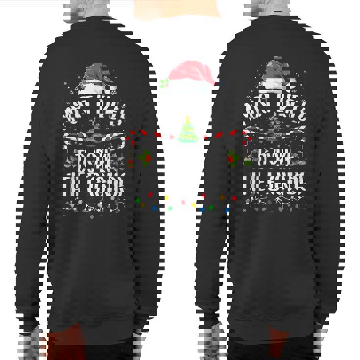 Most Likely To Spike The Eggnog Family Matching Christmas Sweatshirt Back Print