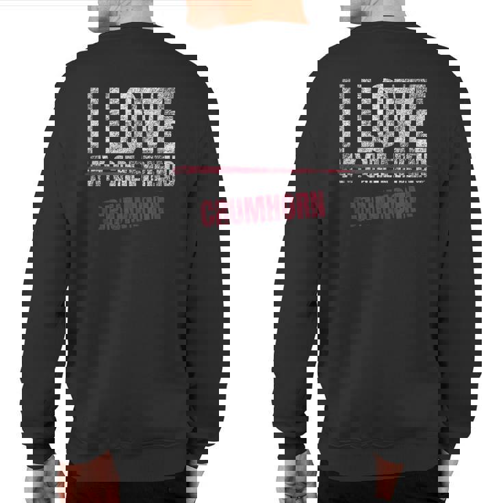 I Love Crumhorn Musical Instrument Music Musical Sweatshirt Back Print