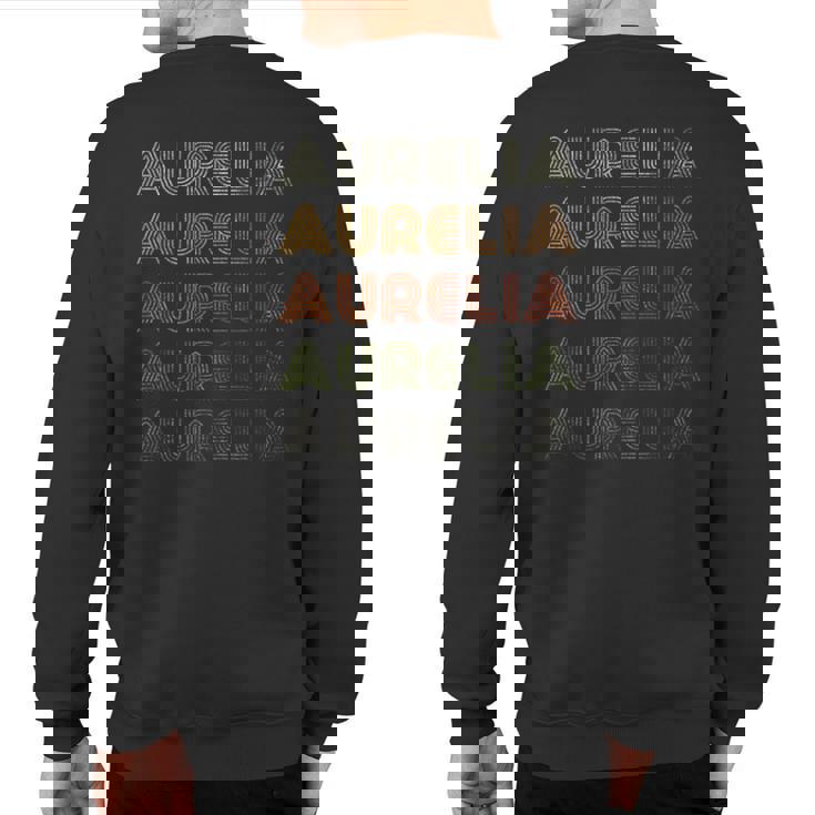 Love Heart Aurelia GrungeVintage Style Black Aurelia Sweatshirt Back Print