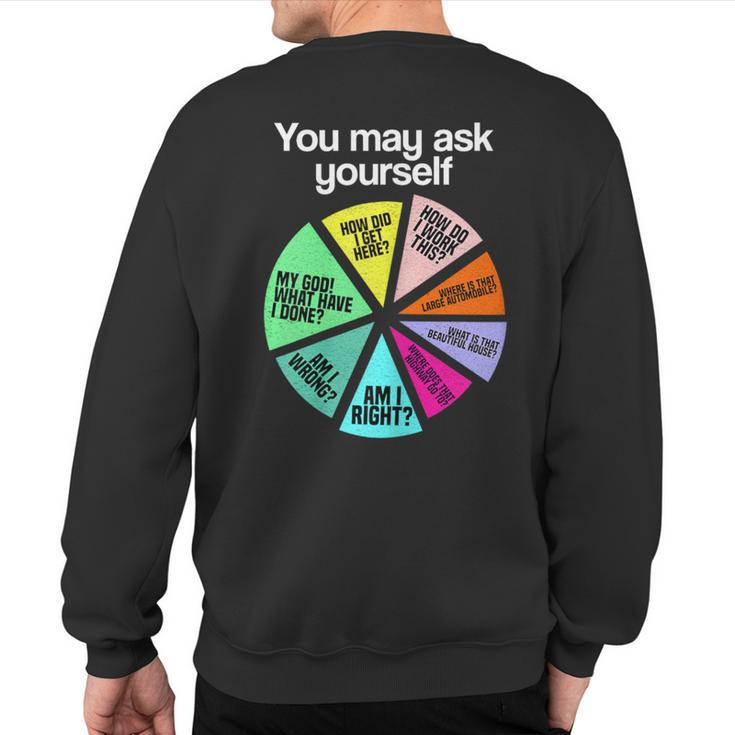 You May Ask Yourself Personal Introduction Chart Office Sweatshirt Back Print