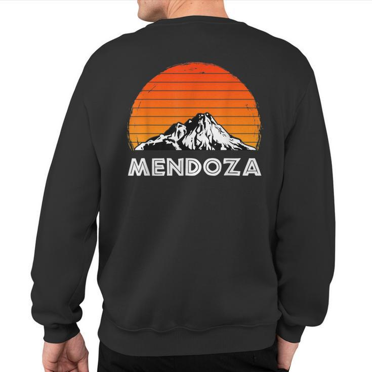 Mendoza Argentina Vintage Retro Argentinian Mountains Andes Sweatshirt Back Print