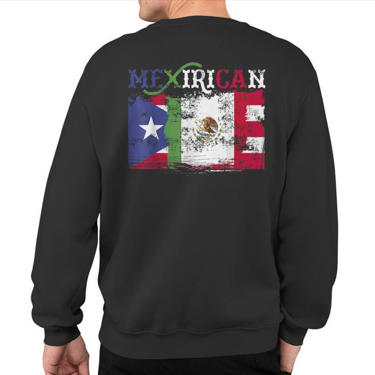 Mexirican Puerto Rico Flag Cinco De Mayo Sweatshirt Back Print