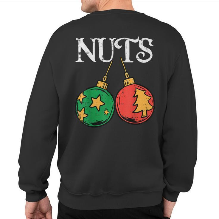 Nuts Chestnuts Matching Couples Set Christmas Xmas Men Sweatshirt Back Print