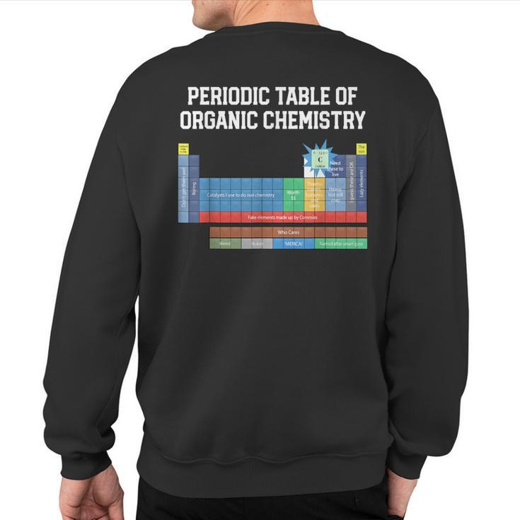Organic Chemistry Joke Periodic Table Of Organic Chemistry Sweatshirt Back Print