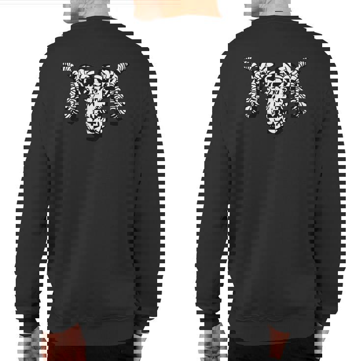 Outdoor Hunting Rocky Mountain Bighorn Sheep Ram Full Curl Sweatshirt Back Print