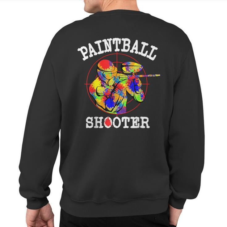 Paintball Paintballers Tactical Sports Master Shoot-Out Game Sweatshirt Back Print