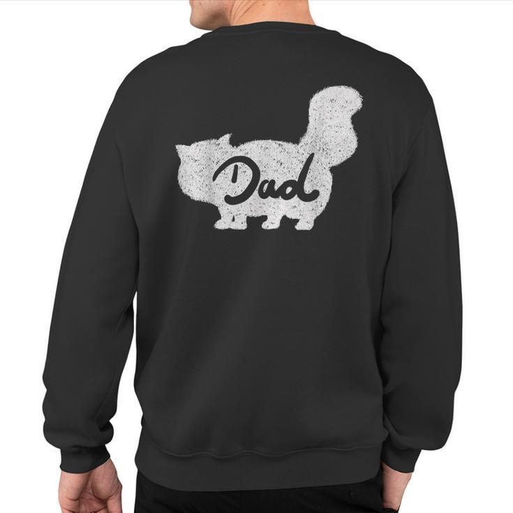 Persian Cat Dad VintageSweatshirt Back Print