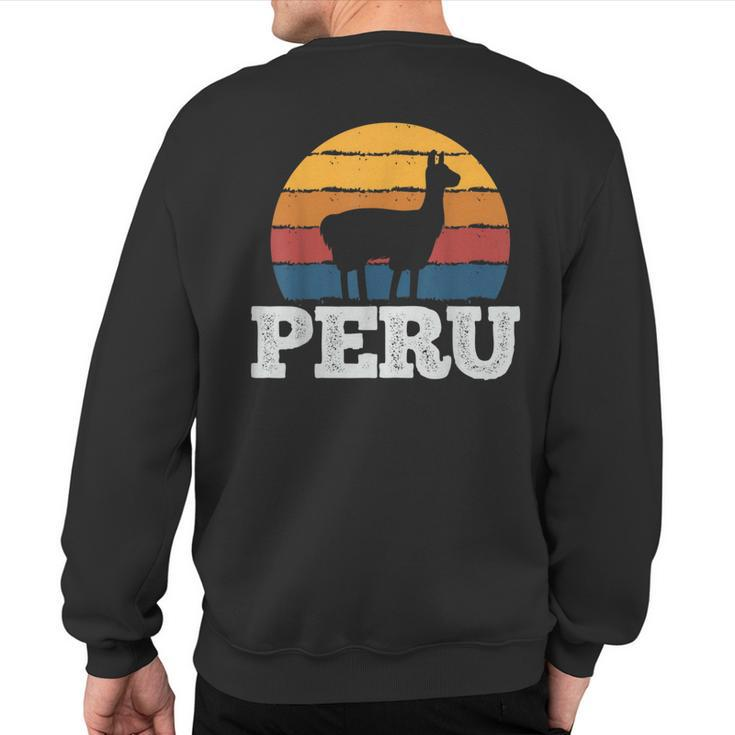 Peru Vicuna Peruvian Vintage Sweatshirt Back Print