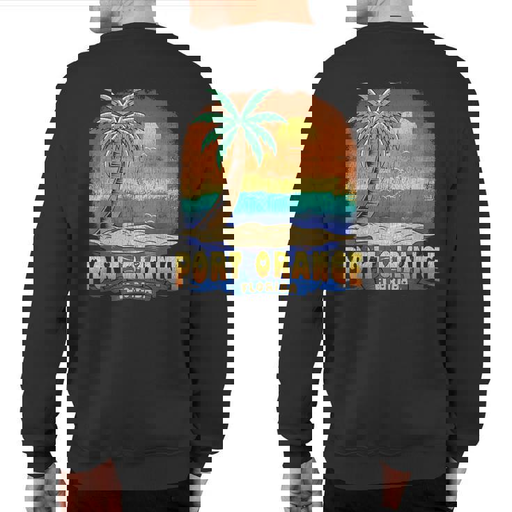 Port Orange Florida Vintage Distressed Souvenir Sweatshirt Back Print
