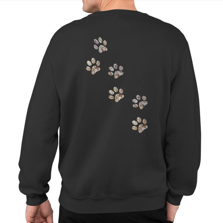 Puppy Paw Print Pet Lover Dog Lovers Animal Rescue Rights Sweatshirt Back Print