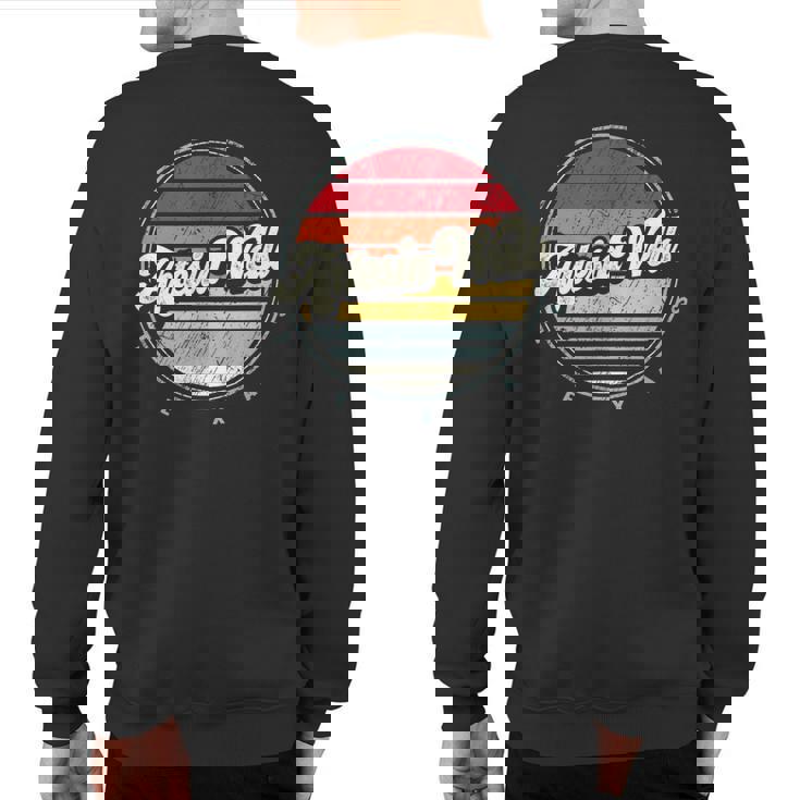Retro Artesia Wells Home State Cool 70S Style Sunset Sweatshirt Back Print