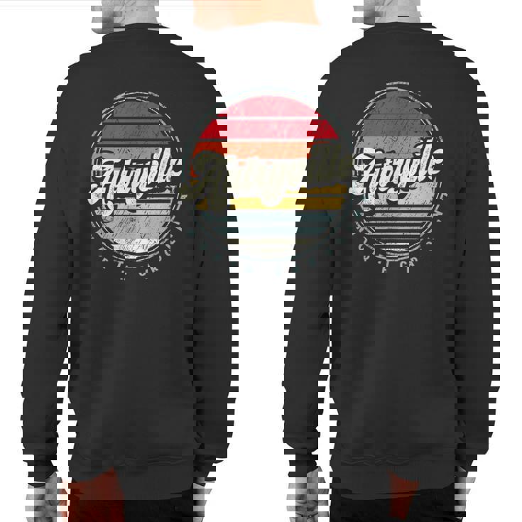 Retro Autryville Home State Cool 70S Style Sunset Sweatshirt Back Print