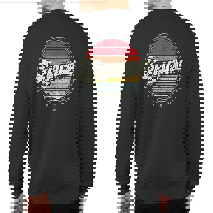 Retro Auxvasse Home State Cool 70S Style Sunset Sweatshirt Back Print