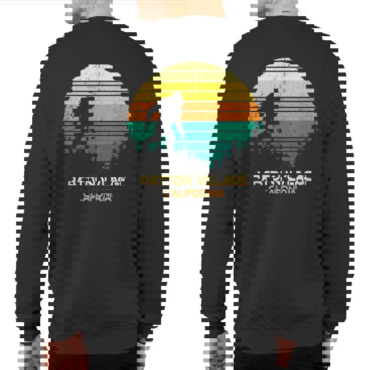 Retro Bayou Patton Village California Bigfoot Souvenir Sweatshirt Back Print