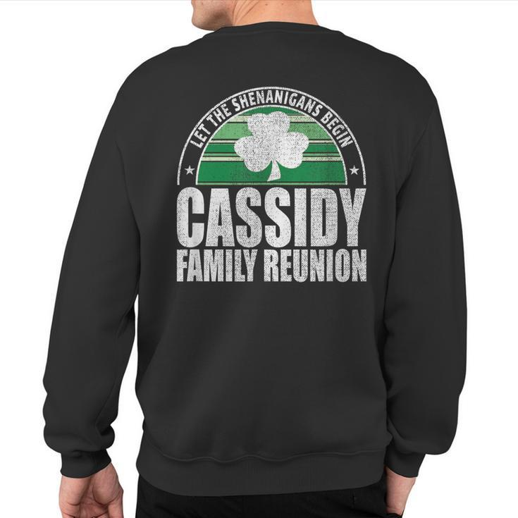 Retro Cassidy Family Reunion Irish Sweatshirt Back Print
