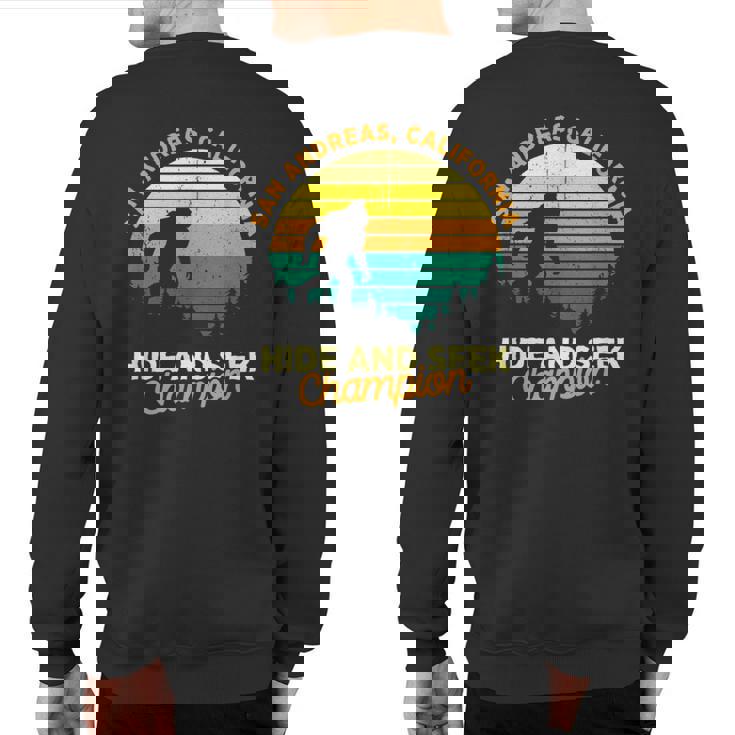 Retro San Andreas California Big Foot Souvenir Sweatshirt Back Print