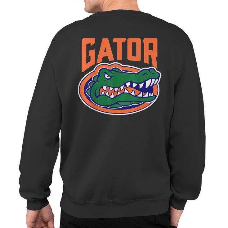 Retro We Won't Back Down Blue And Orange Gator For Women Sweatshirt Back Print