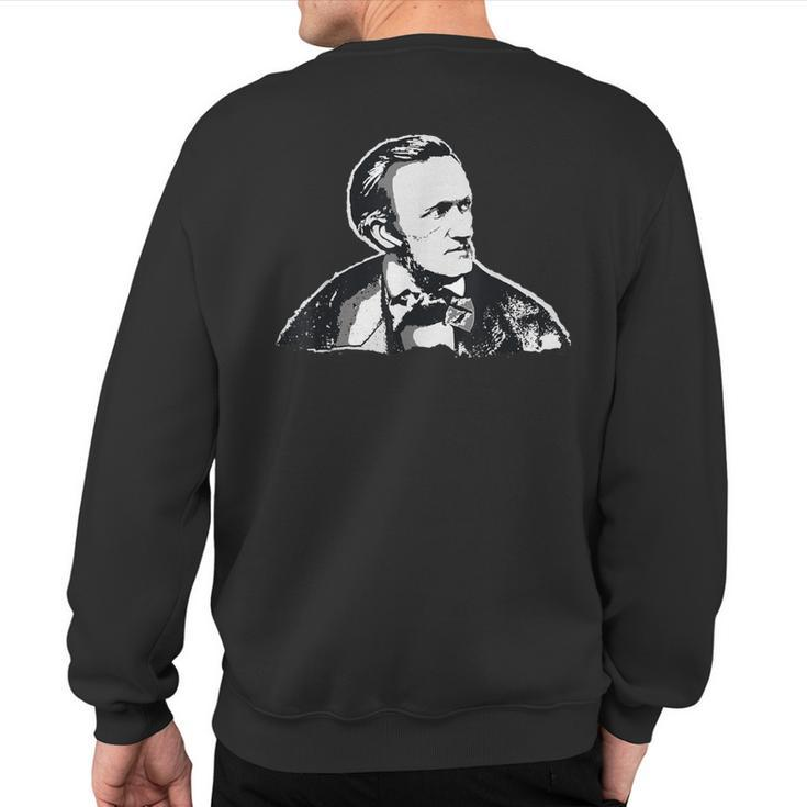 Richard Wagner Classical Composer Earbuds Sweatshirt Back Print