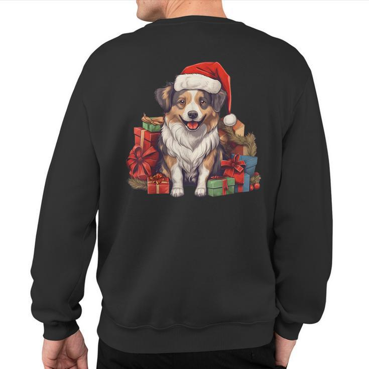 Romanian Mioritic Shepherd Christmas Cute Dog Puppy Sweatshirt Back Print