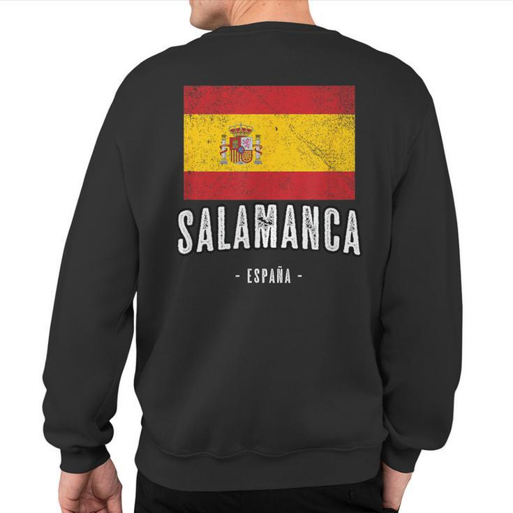 Salamanca Spain Es Flag City Top Bandera Española Ropa Sweatshirt Back Print