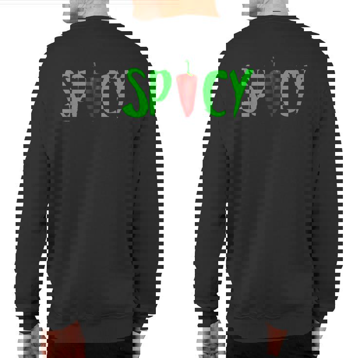 Sauce Lovers Hot Chilli Pepper Sweatshirt Back Print