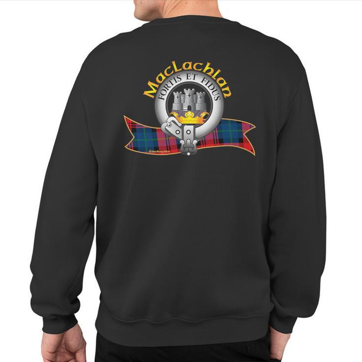 Scottish Maclachlan Clan Crest Issuant From A Crest Coronet Sweatshirt Back Print