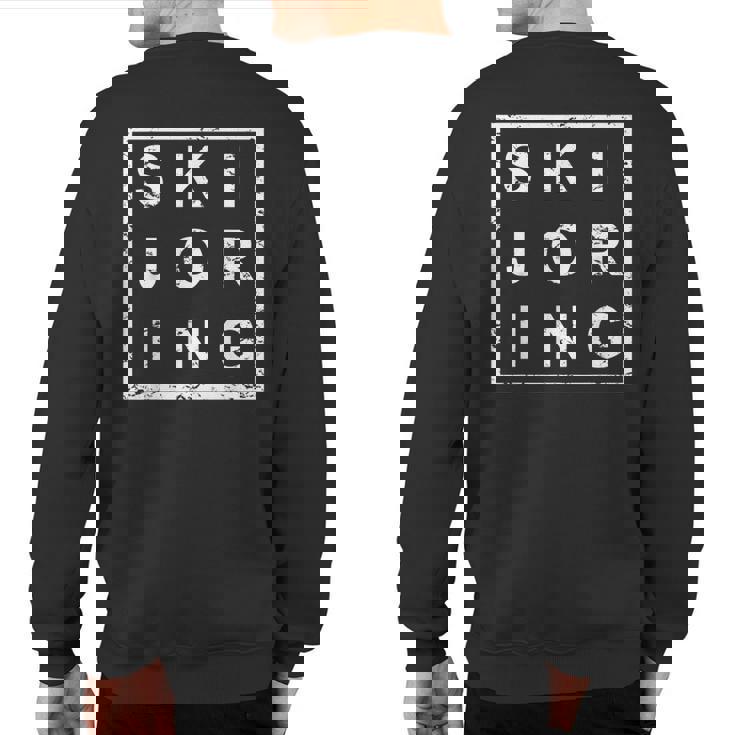 Stylish Skijoring Sweatshirt Back Print