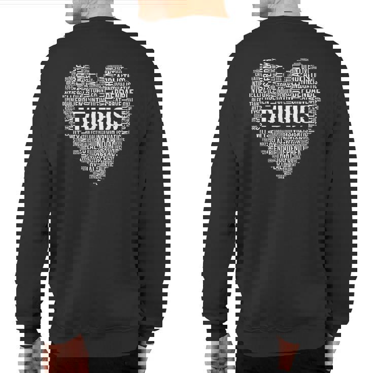 Taurus Horoscope Lover Zodiac Astrological Sign Sweatshirt Back Print
