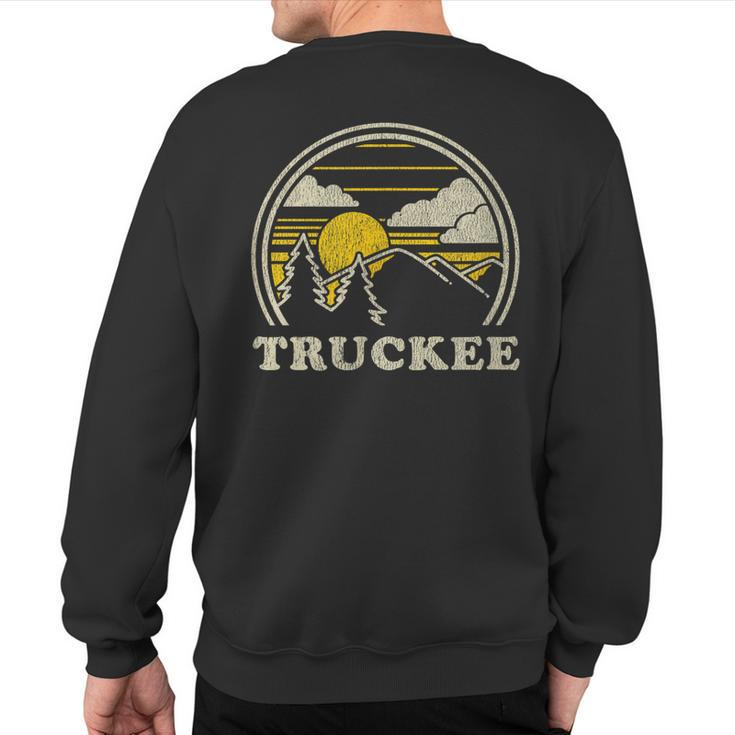 Truckee California Ca T Vintage Hiking Mountains Sweatshirt Back Print