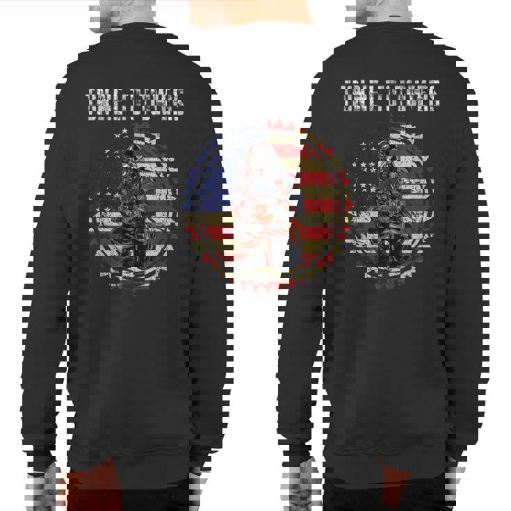 Tunnel To Towers America Flag Inserts Sweatshirt Back Print