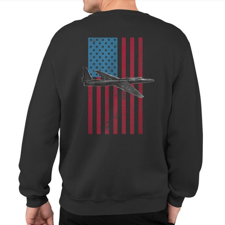 U-2 Dragon Lady Usa American Flag Military Sweatshirt Back Print