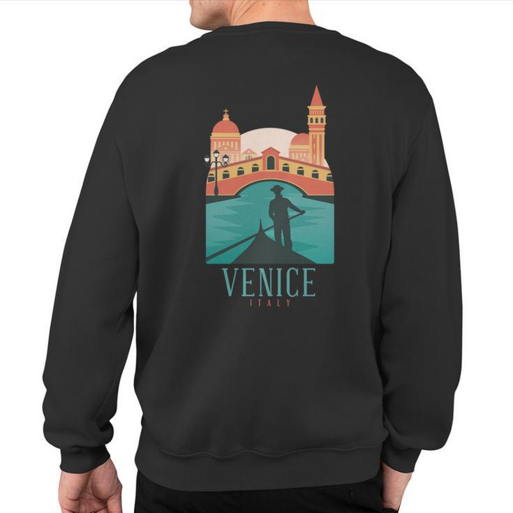 Venice Rialto Bridge Italy Vintage Italian Souvenir Sweatshirt Back Print