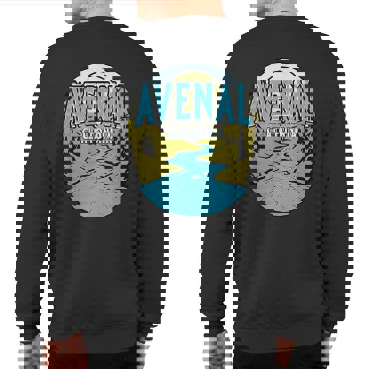 Vintage Avenal California River Valley Souvenir Print Sweatshirt Back Print