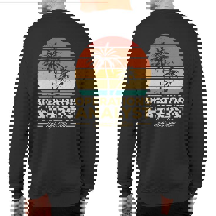 Vintage Operations Analyst Sweatshirt Back Print