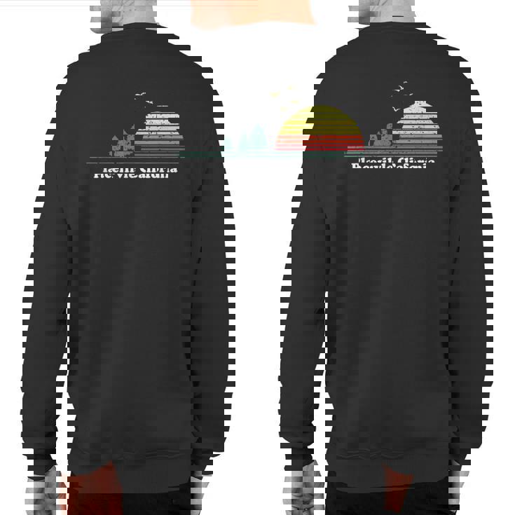 Vintage Placerville California Sunset Souvenir Print Sweatshirt Back Print