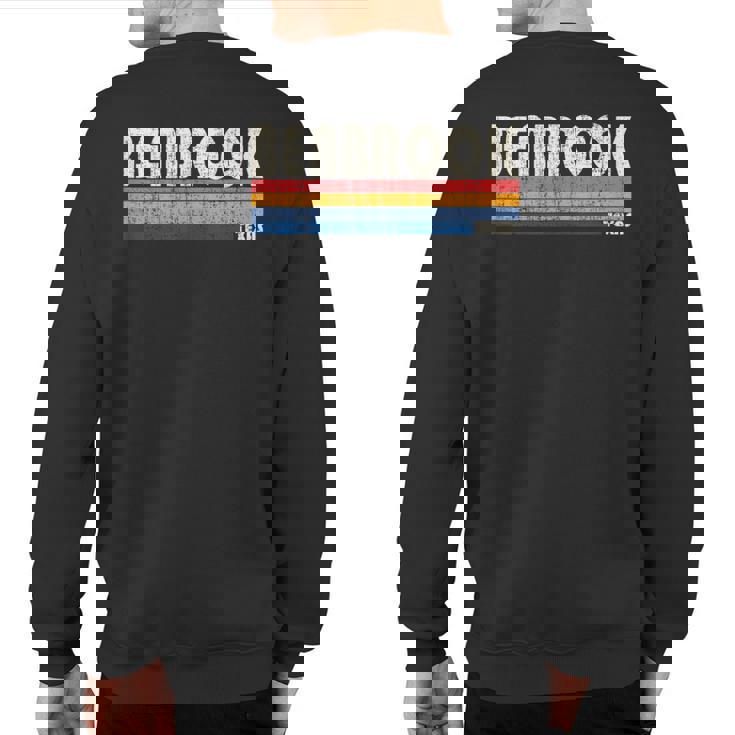 Vintage Retro 70S 80S Style Hometown Of Benbrook Tx Sweatshirt Back Print