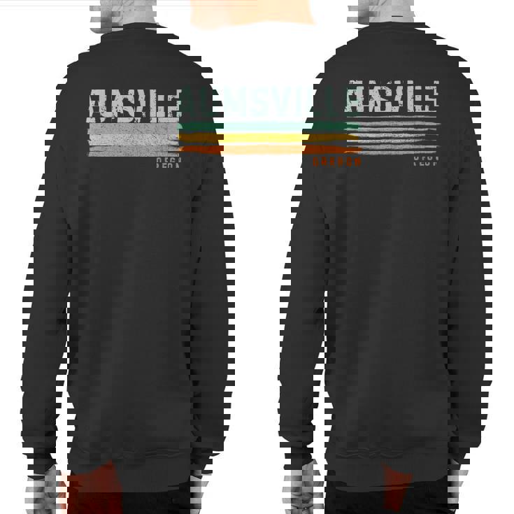 Vintage Stripes Aumsville Or Sweatshirt Back Print