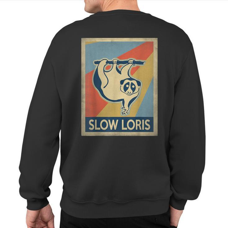 Vintage Style Slow Loris Sweatshirt Back Print
