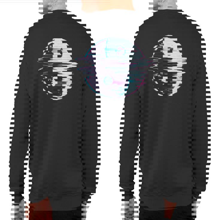 Yin Yang Glitch Spiritual Buddhism Yoga Goa Psy Trance Sweatshirt Back Print