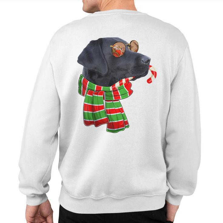 Black Lab Labrador Dog Owners Christmas Xmas Holiday Party Sweatshirt Back Print