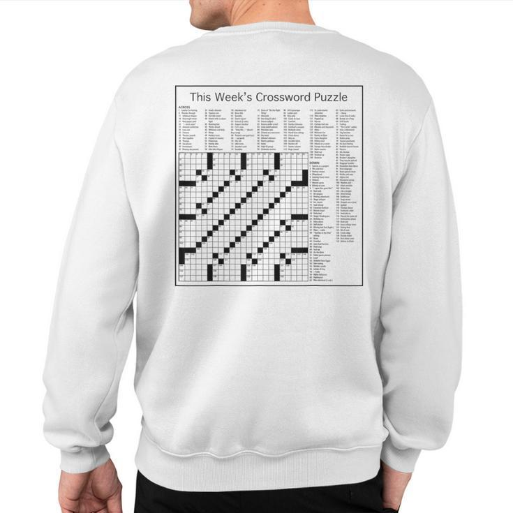 Crossword Puzzle Picture Sweatshirt Back Print
