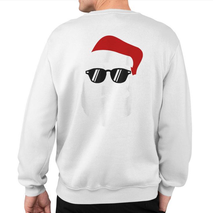 Hipster Santa Claus With Sunglasses For Christmas Sweatshirt Back Print