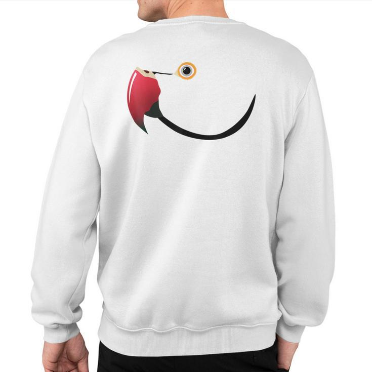 Indian Ringneck Parakeet Gray Sweatshirt Back Print